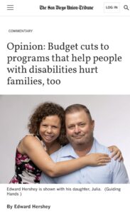 SD Union Tribune- CEO Edward Hershey’s Perspective On Budget Cuts - Post
